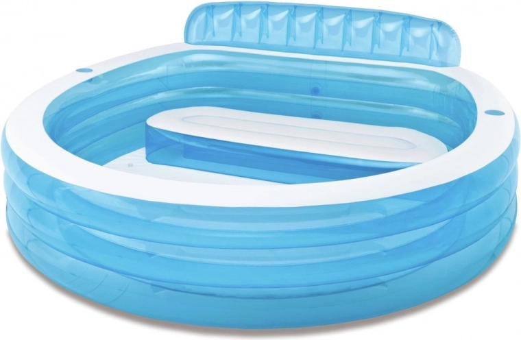 opblaasbaar familiezwembad met zitjes INTEX 229 × 218 cm