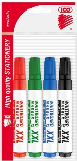 Set whiteboardstiften met schuine punt, 4 stuks