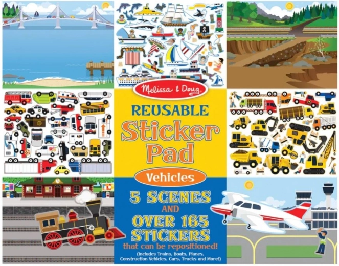 Melissa & Doug - herbruikbare stickers Voertuigen