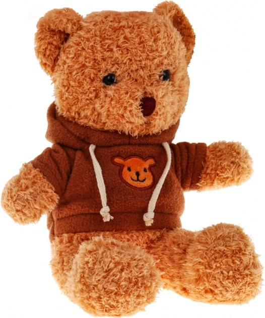 Pluchen teddybeer met hoodie voor kinderen 3+ Bruine pluchen mascotte Beste vriend van peuters