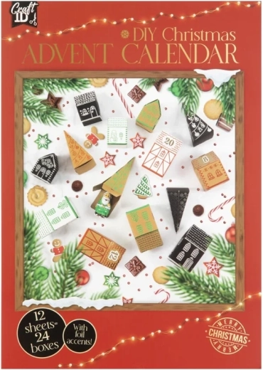 DIY adventskalender CRAFT ID – kersthuisjes en boompjes 3D