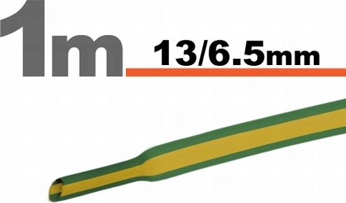 Geel-groene krimpkous 13 / 6,5 mm