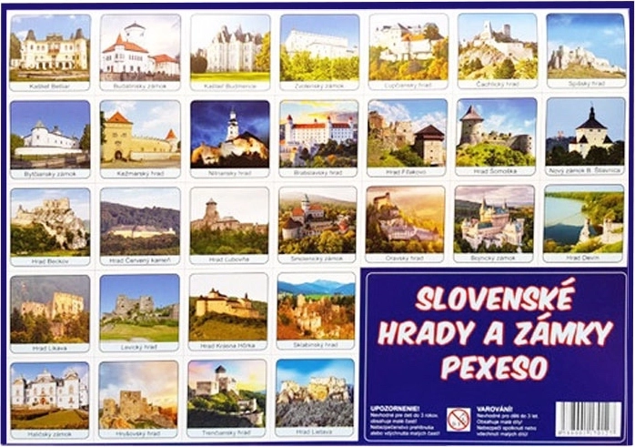 Memoryspel kastelen en burchten van Slowakije