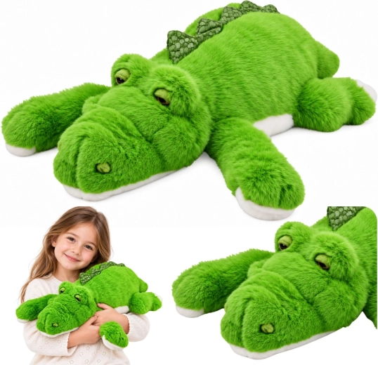 Pluchen krokodil met verzwaarde poten, groen, 45 cm