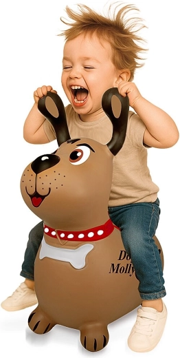 Springdier hond Molly HoppyDoo met pompje