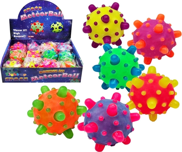 Knijpbare antistressbal Meteoor 7,2 cm