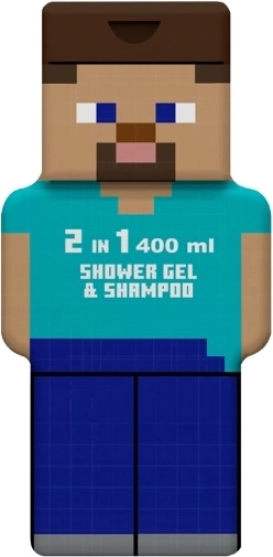 Minecraft 2v1 douchegel en shampoo Steve 400 ml - 1 stuk