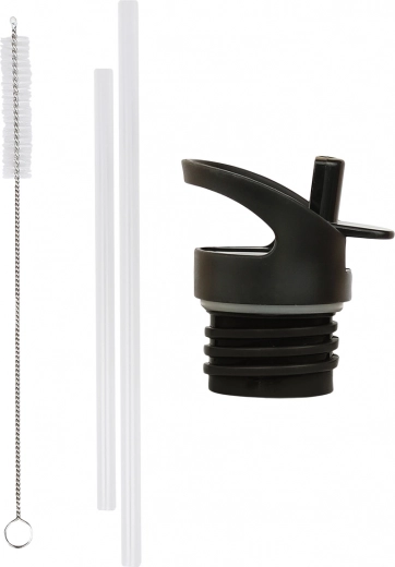 A Little Lovely Company set met dop, rietje en borsteltje voor roestvrijstalen fles 350 ml – Ruimte