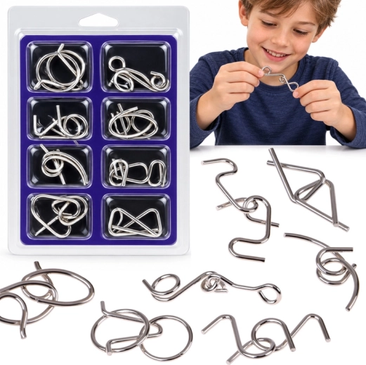 Set van 8 metalen puzzels