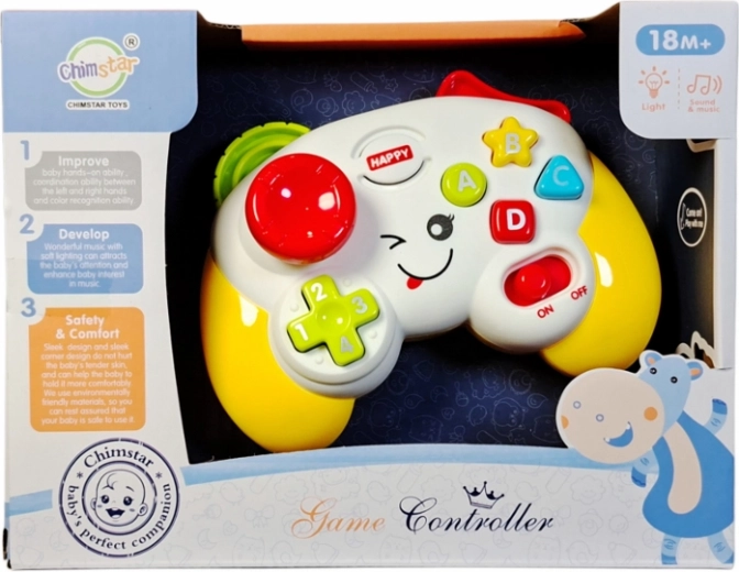 Interactieve kinder-gamepad met lichtjes en geluiden