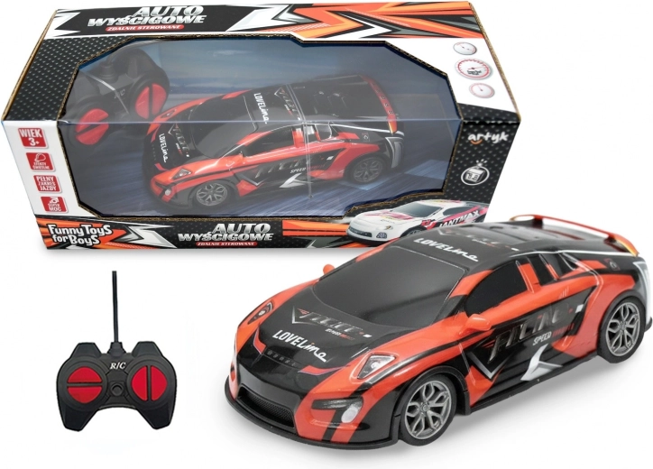 Afstandsbediende auto met volledig rijbereik en koplampen