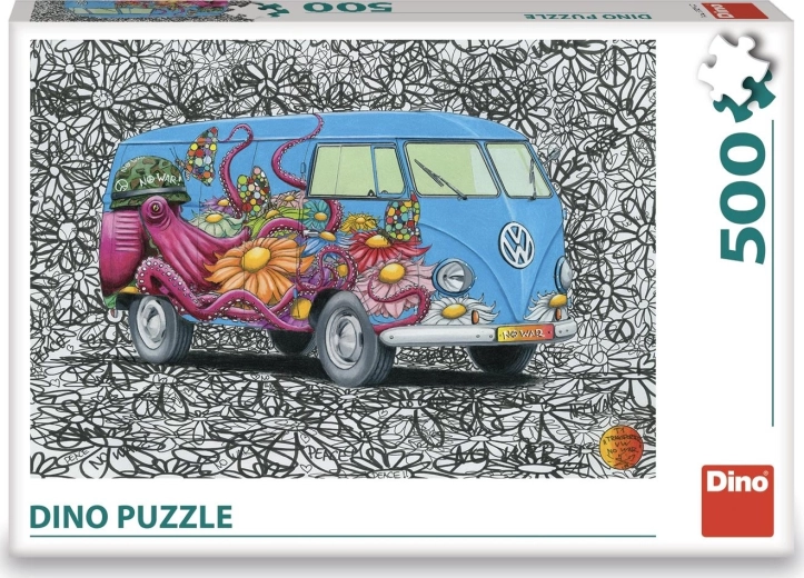 Dino Puzzel Hippies Volkswagen 500 stukjes