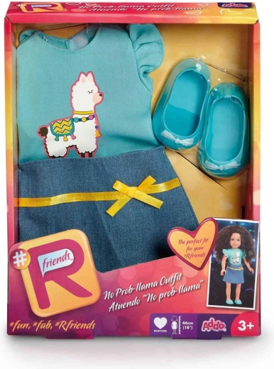 Poppenoutfit met rok en T-shirt