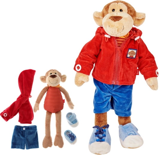 Sigikid pluchen aap om aankleden te leren 43 cm