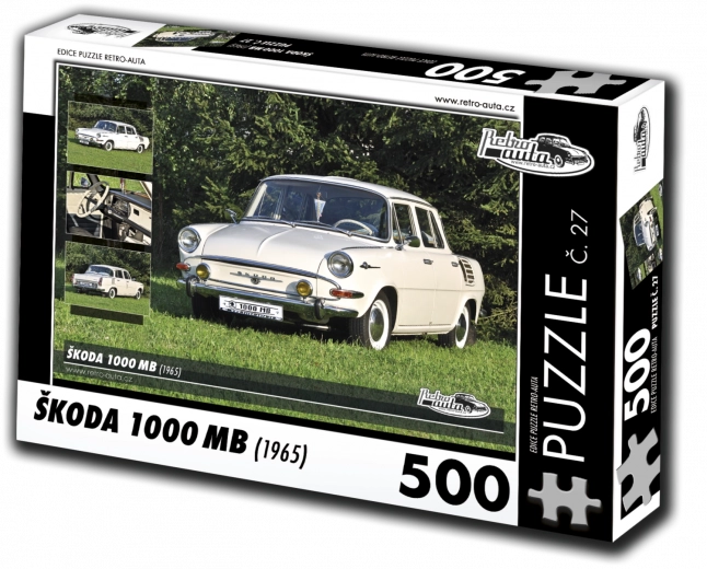 Puzzel RETRO-AUTA Škoda 1000 MB (1965) 500 stukjes