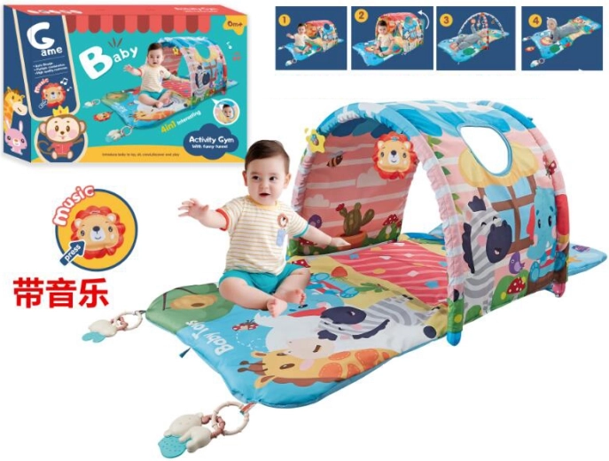 Speelmat voor kinderen met tunnel 4-in-1
