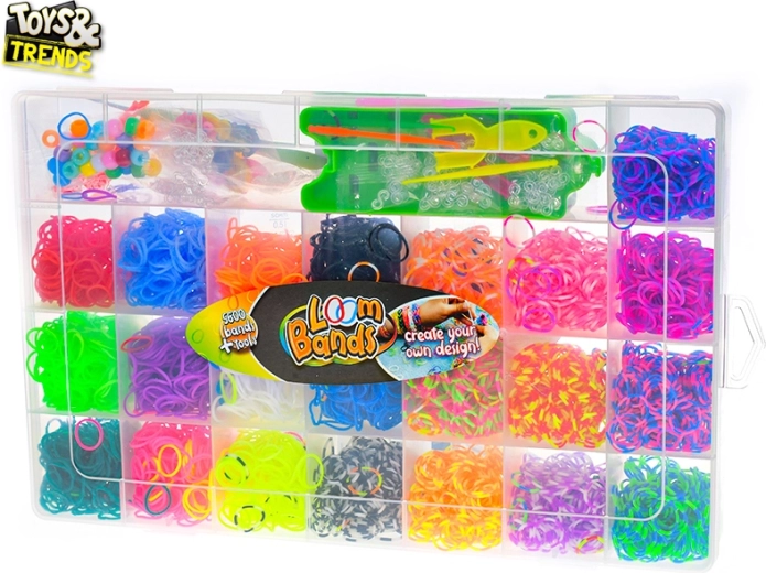 Toys&Trends grote set voor het maken van armbandjes van elastiekjes 5600 stuks