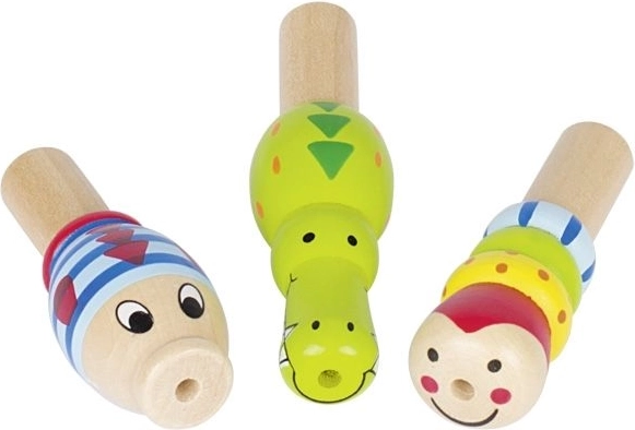 Houten fluitje dier – mix van motieven