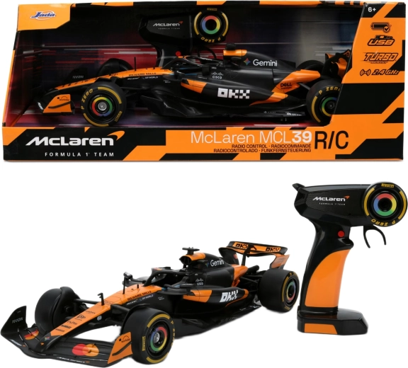 Op afstand bestuurbare raceauto McLaren MCL39 Formula 1 op schaal 1:16