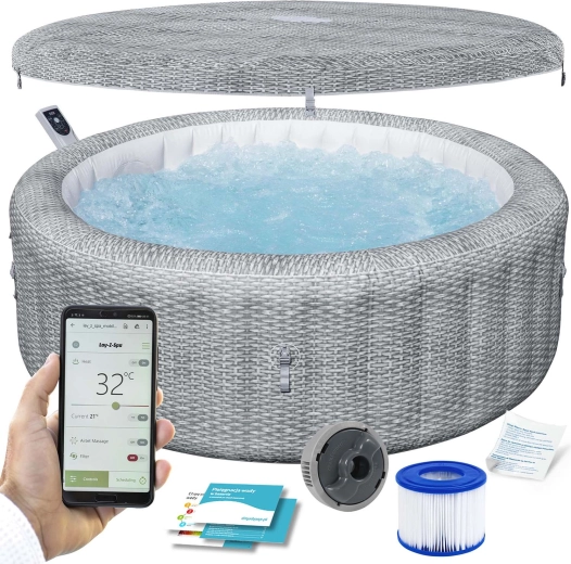 Opblaasbare jacuzzi LAY‑Z‑SPA Bali Grey voor 4–6 personen
