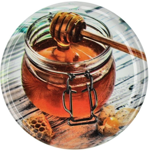 Set metalen deksels voor honing 82 mm, 6 nokken, 10 stuks