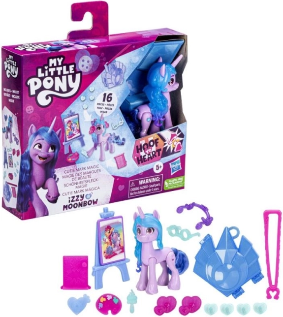 My Little Pony Magische Cutie Mark – set met sleutelhanger en poseerbaar ponyfiguur van 8 cm