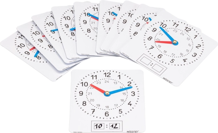 Wissner set uitwisbare oefenklokken (10 stuks)