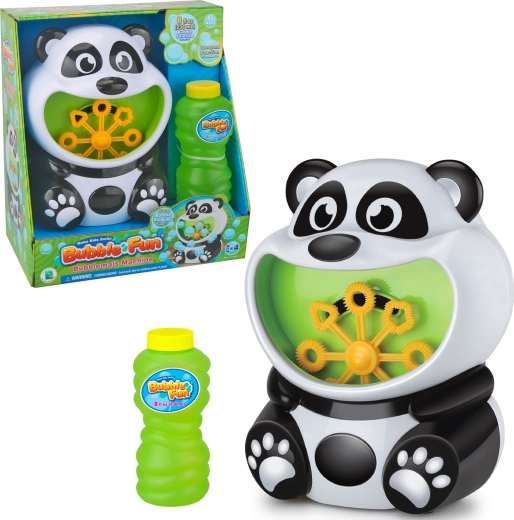 Bubble Fun grote bellenblaasmachine Panda met navulling 236 ml