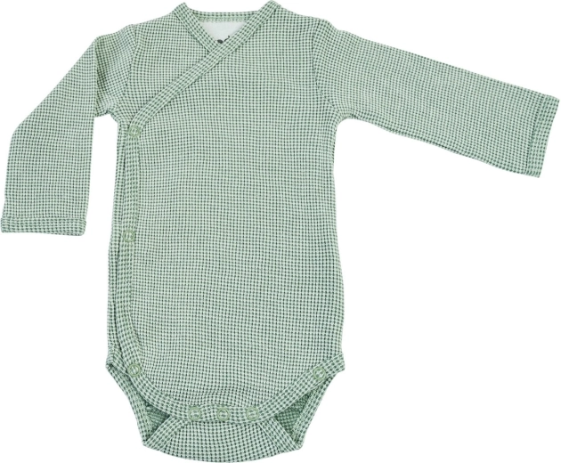 Lodger baby hydrofiele romper met lange mouwen ciumbelle peppermint (maat 80)