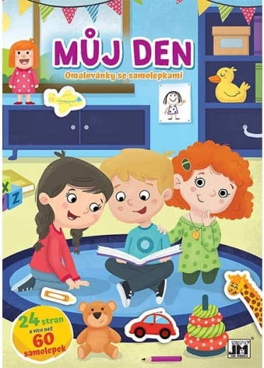 Kleurboek A4 met stickers Mijn dag