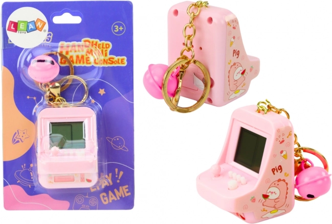 Elektronisch spel Tetris sleutelhanger roze