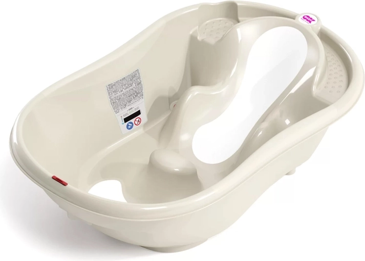 Okbaby Onda Evolution meegroeiende antislip babybadje 0–12 maanden wit