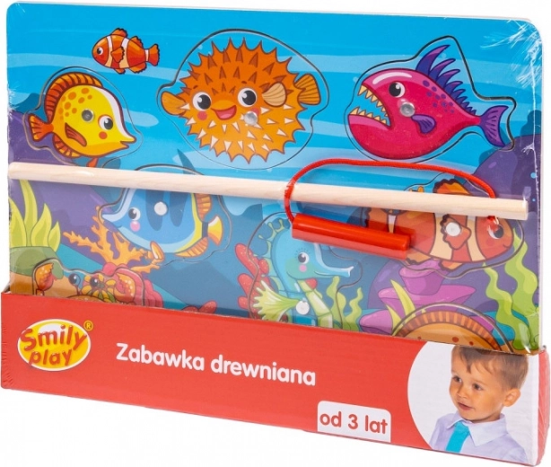 Houten puzzel Vissen, magneet