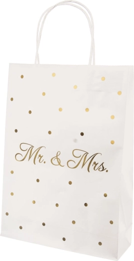 Cadeautas Mr./Mrs. wit 26 × 10 × 32 cm