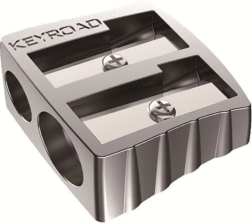 Keyroad metalen dubbele puntenslijper zilver