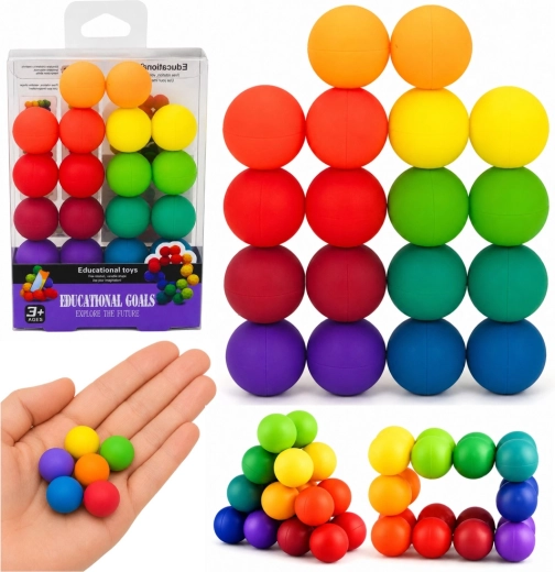 Magnetische kleurrijke Montessori-balletjes – logisch en anti-stress spel