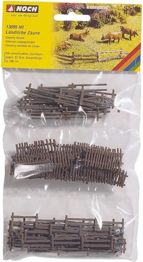 NOCH landelijk hek – set 290 cm (H0)