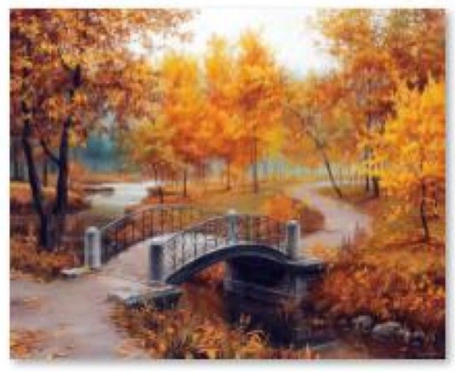 Diamantborduren (diamond painting) park in de herfst 40 × 30 cm - 1 stuk