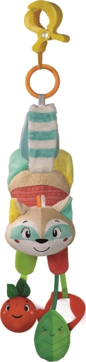 Pluchen wasbeer met clip om op te hangen CLEMENTONI