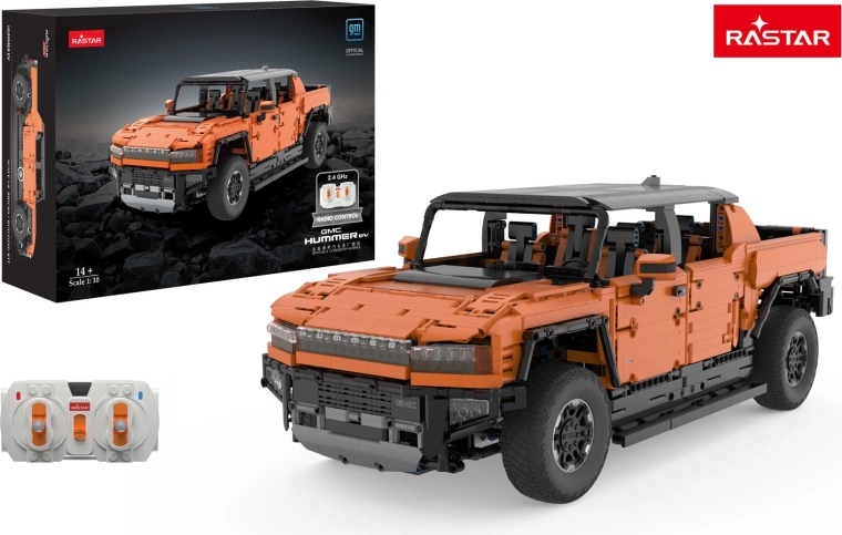 Bouwset RC auto Hummer EV 1:10 oranje RASTAR