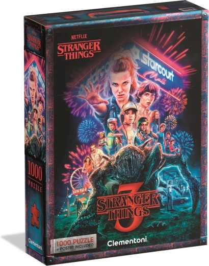 Puzzel 1000 STRANGER THINGS 3 poster – Netflix, Clementoni