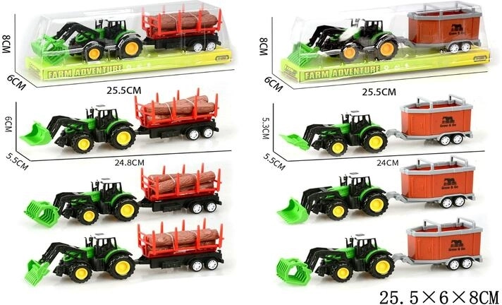 Tractor met aanhanger voor kinderen