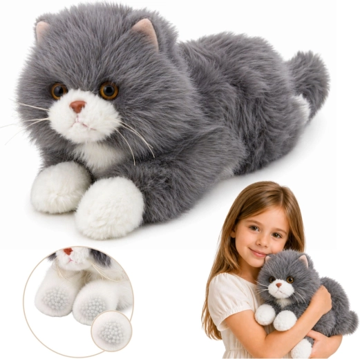 Pluche Perzische kater grijs 50 cm