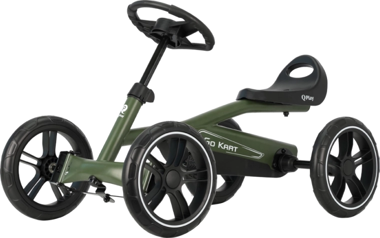 Qplay trap-gokart go-kart army green voor kinderen vanaf 3 jaar