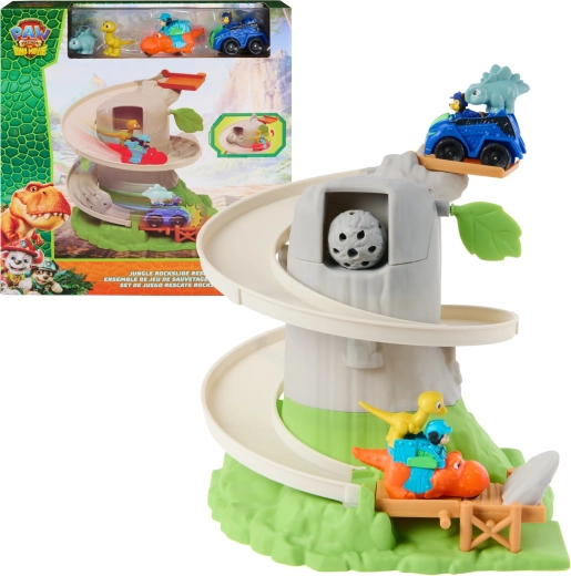 Spin Master Paw Patrol: The Dino Movie Jungle Rockslide Rescue – reddingsbaan met voertuigen en dinosaurussen
