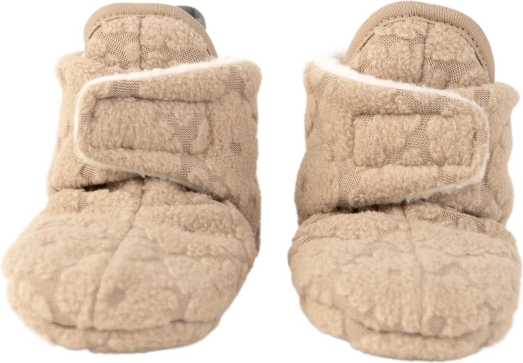 Lodger babyslofjes Slipper Folklore Fleece beige 3–6 maanden