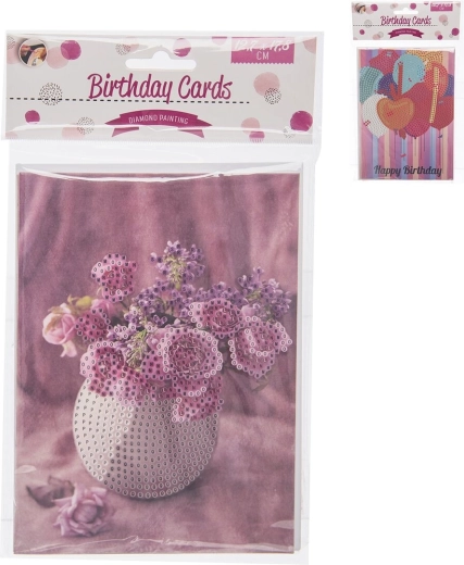 Creatieve set wenskaarten met diamond painting (2 stuks)