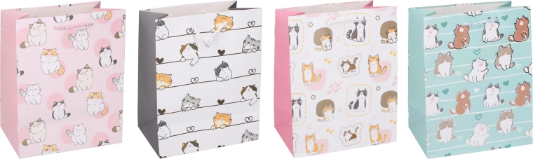 Cadeautas van papier L met kattenmotief 30 × 41,5 × 12 cm