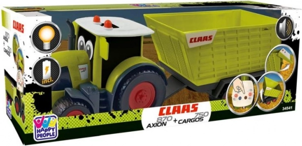 Claas tractor met aanhanger