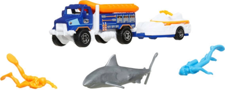 Matchbox Adventure MBX Ocean Rescue reddingsvoertuigen en accessoires